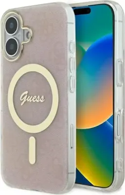 Image de Guess Iml 4G Magsafe Case pour Iphone 16 Plus - Rose