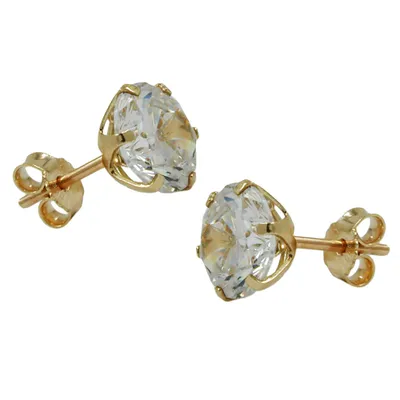 Obrázek produktu pro Zirkonová zátka 8 mm 9Kt ZLATO