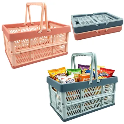 Obrázek produktu pro Sada dvou skládacích nákupních košíků pro různé účely