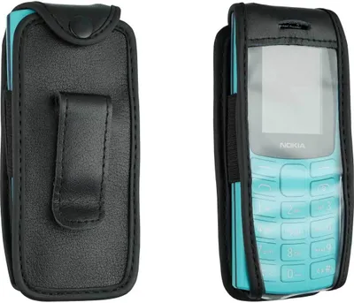 Produktbild von caseroxx Ledertasche mit Gürtelclip kompatibel mit Nokia 105 2G (2023) / 106 2G (2023) aus Echtleder, Tasche mit Gürtelclip und Sichtfenster