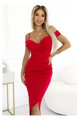 Zdjęcie produktu dla Numoco Abendkleid Callie Midikleid Party-Kleid Cocktail Clubkleid, rot, Gr. XS-M