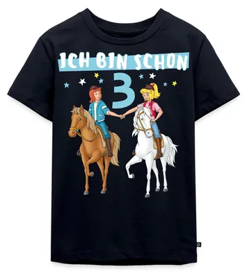 Produktbild von Spreadshirt Bibi & Tina Geburtstag Ich Bin Schon Drei Kinder Premium T-Shirt, 98/104 (2 Jahre), Navy