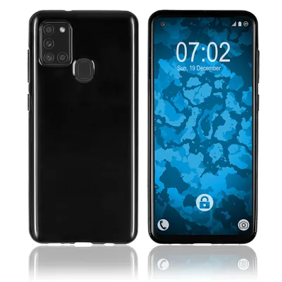 Produktbild von PhoneNatic Case kompatibel mit Samsung Galaxy A21 S - schwarz Silikon Hülle crystal-case Cover