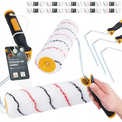 Obrázek produktu pro TRCR Sada válečků z mikrovlákna 25 cm (10 ks) s držadly (3 ks)