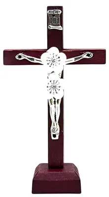 Kruzifix Wandkreuz aus Massivholz, 10 x 7 x 2 cm, katholisch
