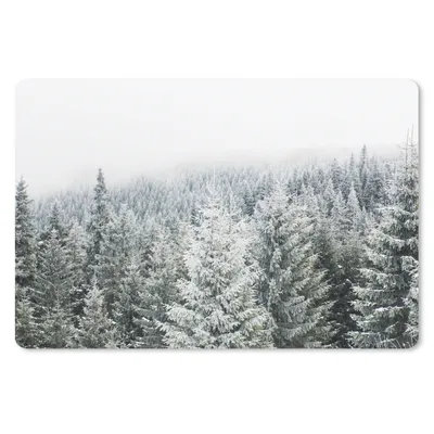 Produktbild von MuchoWow® Mauspad Mousepad Wald - Schnee - Winter - Jahreszeiten - Tannenbaum 27x18 cm - Mousepads - Maus Mat - Pad - Mausunterlage - Büroartikel - Desk Matten