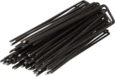 Obrázek produktu pro GARDENIX 100 kusů ocelových drátěných kotev do země 150 x 30 mm - Ø 3 mm stanové kotvy