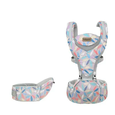 Imagen del producto de AIORBER, portabebés, hasta 25 kg, transpirable y cómodo, con asiento para las caderas, para bebés de 0 a 48 meses, color lila. Puede usarse en modo frontal, en la cadera o en la espalda