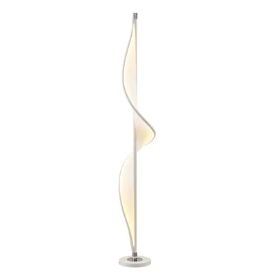 Produktbild von Lucande LED-Stehlampe Edano, 154 cm, weiß, Textil, dimmbar