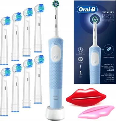 Immagine prodotto di Oral-B | Spazzolino elettrico - Vitality Pro D103 - Blu - 3 modalità di pulizia - Accessori inclusi