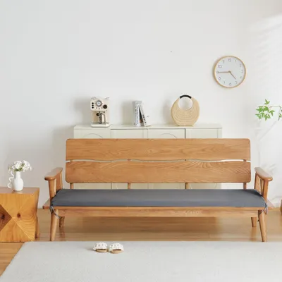 Image de Coussin d'extérieur imperméable pour banc de jardin - Housse amovible, 120x50x5 cm