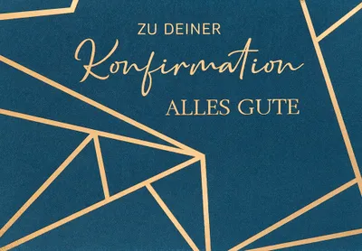 Produktbild von Konfirmation Karte mit Umschlag, unverpackt, Zu deiner Konfirmation, metallikfolie