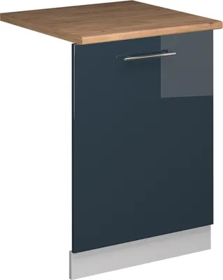 Zdjęcie produktu dla Panel przedni zmywarki Vicco Fame-Line Ciemnoniebieski wysoki połysk 60 cm , BP Dąb, Model 54832