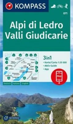 Produktbild von KOMPASS Wanderkarte 071 Alpi di Ledro, Valli Giudicarie 1:35.000