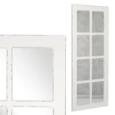 Produktbild von Landhaus Spiegel WINDOW Antik-Weiß 180x80cm Holzrahmen