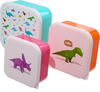 Obrázek produktu pro Svačinové dózy s dinosaury v sadě 3 kusů