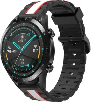 Produktbild von Strap-it Huawei GT 2 Special Edition Armband (Schwarz/Weiß)