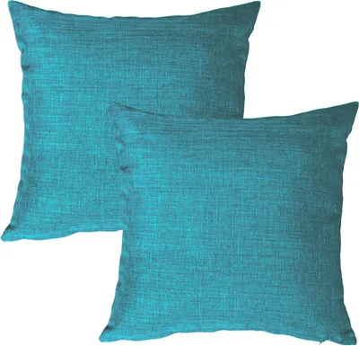 Produktbild von Kissenbezug 2er Set petrol 50x50 cm Struktur Leinenoptik Kissenhülle Deko Kissen