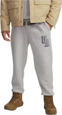 Productafbeelding van Under Armour Icon Fleece Graphic broek, grijs, maat XL, voor heren, kleur grijs, maat XL