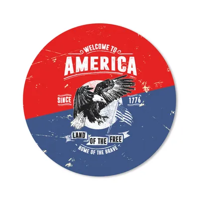 Produktbild von MuchoWow® Mauspad Mousepad Jahrgang - Vogel - Amerika 40x40 cm - Mousepads - Maus Mat - Pad - Mausunterlage - Schreibtisch Accessoires