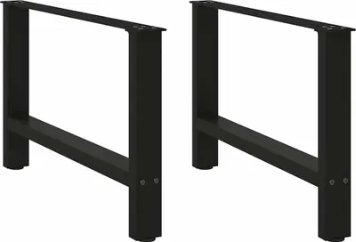 Obrázek produktu pro Nohy konferenčního stolku černé 2 ks 70 x (42-43) cm ocelové