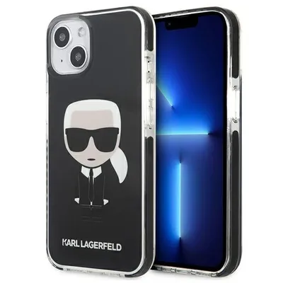 Produktbild von Karl Lagerfeld KLHCP13MTPEIKK iPhone 13 6.1" Hardcase schwarz / schwarz Iconik Karl