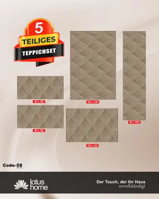 Produktbild von 5-teiliges Teppich-Set Ascura Code-08