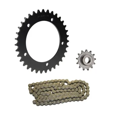 Image de Kit chaîne 3 pièces noir 13/35 dents pour Hercules KX 5 (à partir du moteur n° 10697366)