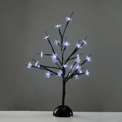 Immagine prodotto di Albero da tavolo ACA Lighting, 25 LED, batteria 3xAA, bianco freddo, IP20 10x10x45cm X1025211