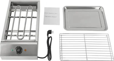 Immagine prodotto di Griglia elettrica per barbecue, griglia da tavolo 220 V, temperatura regolabile, grigio chiaro