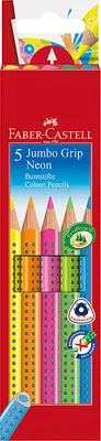 Produktbild von Eberhard Faber Faber-Castell 5er Farbstiftetui Jumbo Grip Neon