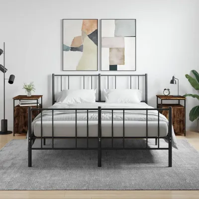 Obrázek produktu pro vidaXL Noční stolky 2 ks. Kouřový dub 40x42x60 cm výrobek ze surového dřeva