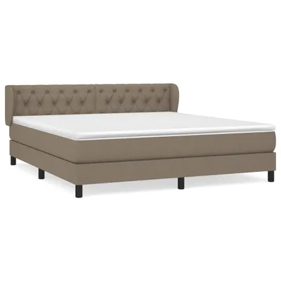 Produktbild von vidaXL Boxspringbett mit Matratze Taupe 160x200 cm Stoff