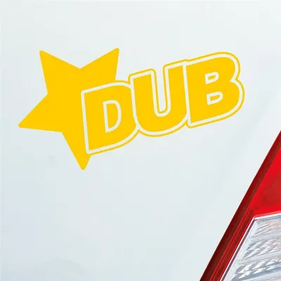 Produktbild von Auto Aufkleber Stern Tuning Star 12x7 cm Gelb Sticker Heckscheibenaufkleber