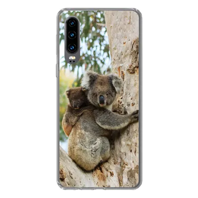Produktbild von MuchoWow® Handyhülle Schutzhülle Hülle für Huawei P30 Koalas - Kind - Baum - Jungen - Mädchen Silikon Softcase Handy Hülle - Kartenbesitzer