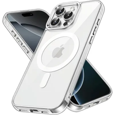 Produktbild von Hülle für Iphone 16 Pro Max Magsafe Schutz Tasche Slim Cover Case Bumper Transparent TPU