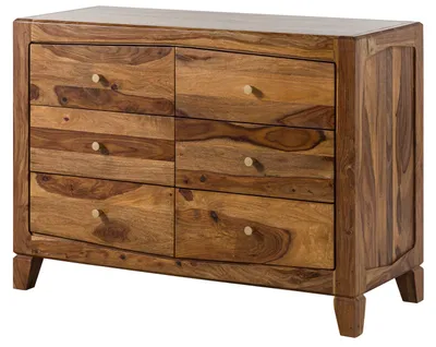 Immagine prodotto di MASSIVMOEBEL24 | ANCONA #120 Credenza in legno di sheesham - laccato / marrone 110x45x80