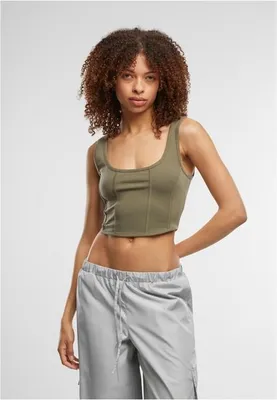 Obrázok produktu pre Dámské tílko Urban Classics Ladies Jersey Corsage Top olive - L
