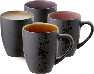 Produktbild von BITZ 821236, Set, 0,3 l, Schwarz, Steingut, Tee, 4 Stück(e)