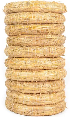10 Strohkränze, Ø 25 cm, Dicke 4 cm – Bastelbasis