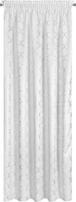 Zdjęcie produktu dla Eurofirany 460761, Przezroczysty, Biały, Wzór, Poliester, Wiszący hak, 230 g/m²