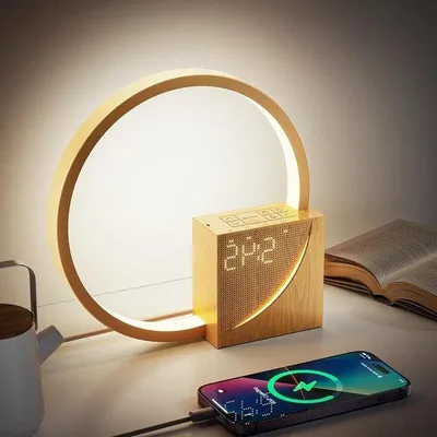 Obrázek produktu pro LED lampa s budíkem – dotykový displej – stmívatelná – nabíjení přes USB – LED osvětlení