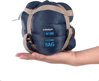 Produktbild von Lixada 190 * 75cm Outdoor Umschlag Schlafsack Camping Reisen Wandern Multifunktions Ultra-light 680g