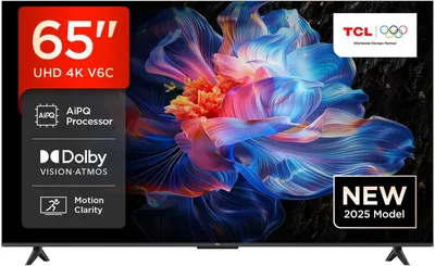 Obrázek produktu pro TCL V6C 65V6C, 165,1 cm (65"), 3840 x 2160 px, DLED, Smart TV, Wi-Fi, Metalická