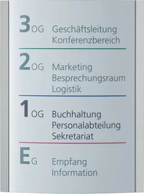 Produktbild von ORLANDO Wegweiser A1 hoch, silber