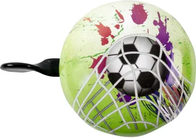 Produktbild von Fahrradklingel Fußball grün 60 mm - bbeBells 52370 - Glocke Klingel Läute Schelle