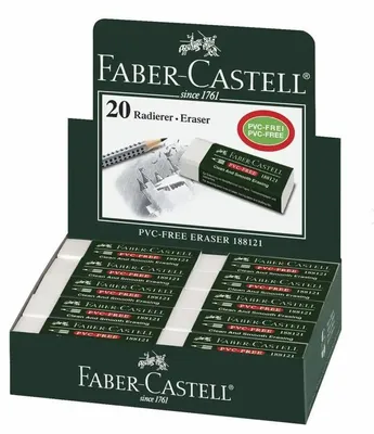 Produktbild von FABER-CASTELL Radierer PVC-Free Eraser 188121 weiß