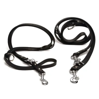 Produktbild von Beeztees Trainingsleine Leder Schwarz 200x1,8 cm 736392