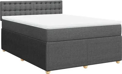 Produktbild von vidaXL Boxspringbett mit Matratze Dunkelgrau 160x200 cm Stoff