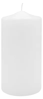 Produktbild von Spitzkopf Stumpen Kerzen Weiß 20 x Ø 10 cm, 6 Stück